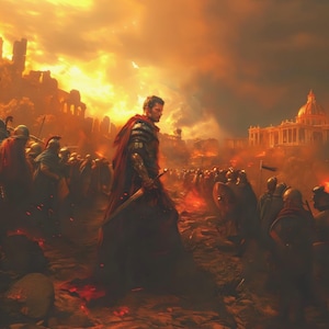 Spartacus Gladiator Rebellion Poster: Ancient Rome Art (Digital Download PNG Files)