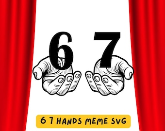6 7 Hands Meme SVG Bundle | Funny Meme Clipart | Viral Internet Meme Svg Jpg Png Pdf | Cricut & Silhouette Cut Files