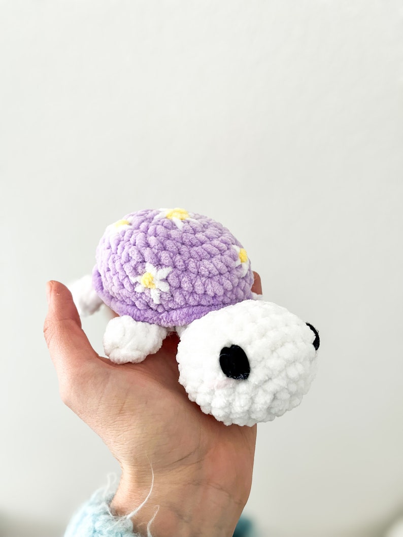 Crocheted baby turtle Plushie Cuddly toy Amigurumi image 7