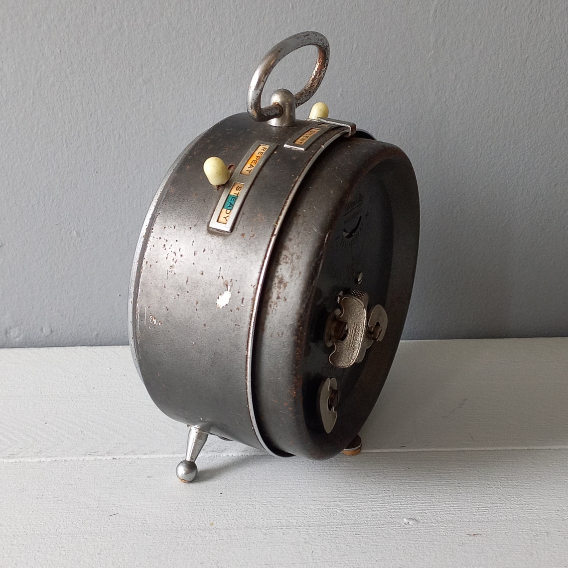 Vintage Alarm Clock by Premier German Manufacturer, Wehrle, Large Three
