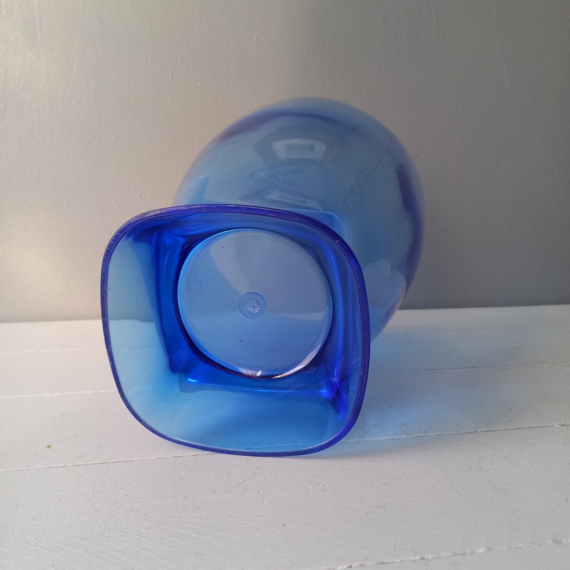 Blue Plastic Champagne Bucket Vintage Ice Bucket Wine Cooler Etsy