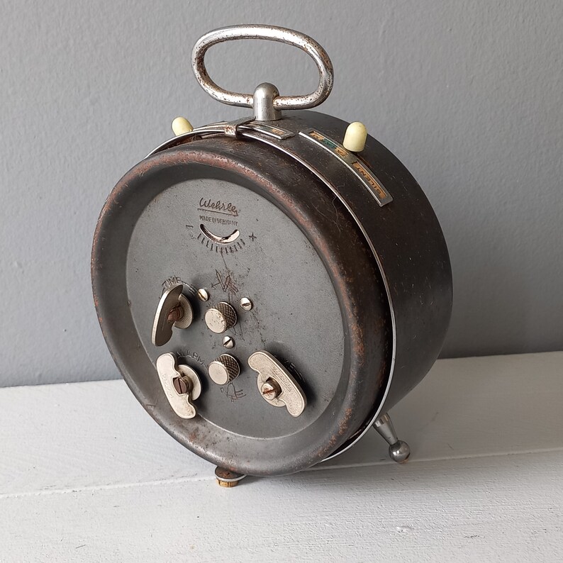 Vintage Alarm Clock by Premier German Manufacturer, Wehrle, Large Three