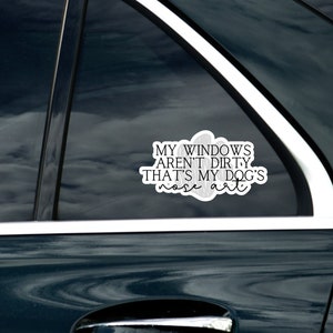 Dog Art Sticker, Dog mom sticker, car sticker, I love my dog