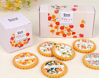 6 Personalized Cookies - Flora Collection