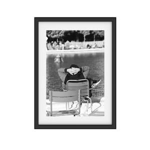 Paris Street Photography – Black and White Peaceful Scene – Fine Art Contemplative Print – Serenity Wall Decor – Entre Deux Battements