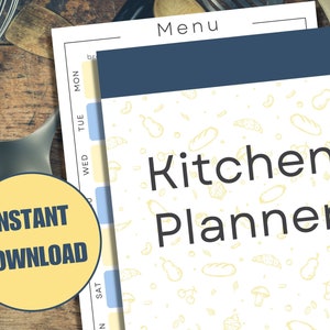 Afdrukbare keukenplanner | Menuplanning | Voedselinventaris