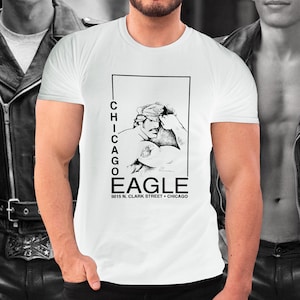 Chicago Eagle Gay Leather Bar T-Shirt, Tom of Finland, LGBTQ Pride Retro Tee, Folsom Edition, Vintage