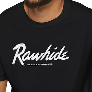 Rawhide NYC | Vintage Gay T-shirt | Folsom Edition | Tom of Finland | Retro queer kinkwear | Queerwear fashion | LGBTQ+ Pride history Daddy