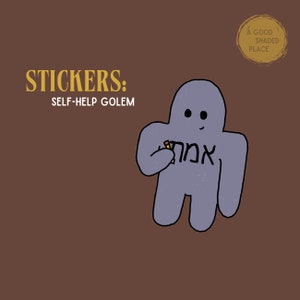 Niedlicher jüdischer Sticker: Selbsthilfe Golem