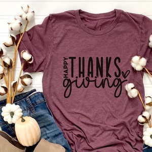 Happy Thanksgiving SVG PNG, Pumpkin Spice Svg, Friendsgiving Svg, Thanksgiving Shirt Svg, Fall Svg, Gobble Svg, Sweater Weather Svg