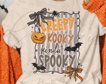 Halloween Spooky Preppy png, Retro Halloween png, Creepy Kooky Spooky png, Spooky png, Pumpkin Png, Halloween Fall Shirt png files