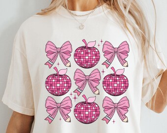 Coquette Teacher PNG, School Coquette png, Retro Teacher png, Retro School png, Teacher Coquette Bow png, Pink Coquette png, Teacher png