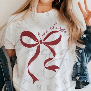 Liebe immer SVG PNG, Valentine SVG, Valentine Bogen Coquette svg, Liebe svg, Valentine Coquette svg, XOXO svg, Coquette Valentine png