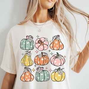Retro Pumpkin PNG, Retro Fall png, Pumpkin Season png, Pumpkins & Daisies png, Fall Coquette png, Trendy Fall png image 1
