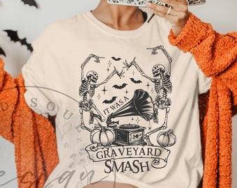 Cementerio Smash Halloween PNG, Retro Scary Divertido Halloween Png, Temporada Espeluznante Divertido Sarcástico Humor de Halloween Moda Png, Goth Png