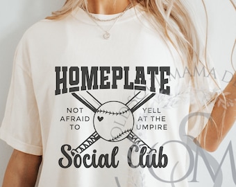 Baseball SVG, Home Plate Social Club, Baseball Mom SVG, Baseball Shirt Svg, Baseball Season Svg, Baseball Family Shirt Svg, At the Ballpark