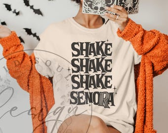 Shake Shake Shake Senora SVG PNG, Never Trust the Living svg, Halloween svg, Trendy Halloween svg, Funny Halloween svg, Beetle svg, Fall svg