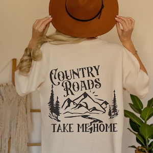 Country Roads Take Me Home SVG PNG, EUA svg, 4 de julho svg, Memorial Day svg, Country Music Lyrics Quote svg, Patriotic svg