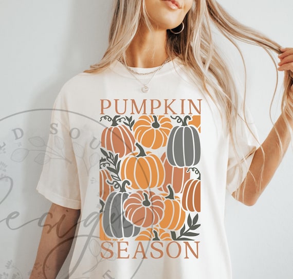 Pumpkin Season PNG, Retro Pumpkin png, Trendy Fall png, Pumpkin Floral png, Fall Vibes png, Retro Fall png, Fall Sublimation Designs