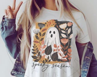 Spooky Season PNG, Boho Halloween png, Boho Ghost png, Cute Ghost png, Trendy Halloween png, Boho Halloween png, Halloween Sublimation