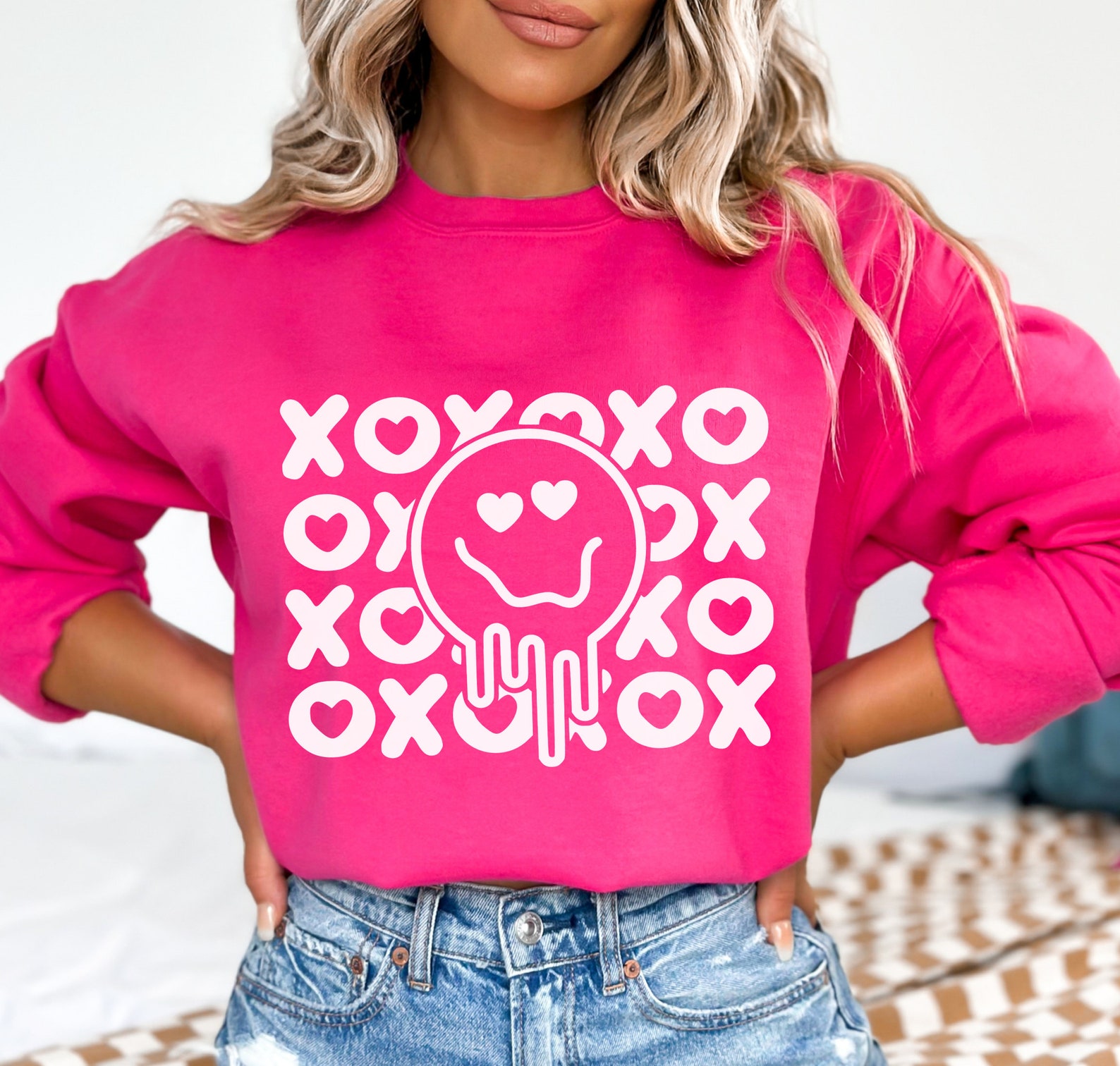 Love Happy Face SVG PNG, XOXO Svg, Love Heart Svg, Heart Eyes Happy ...