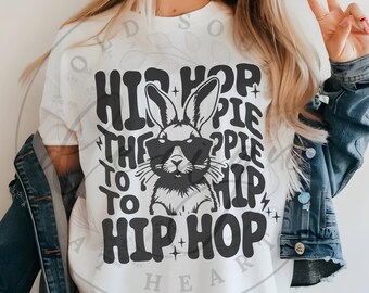 Hip Hop SVG PNG, Ostern SVG, trendige Ostern SVG, Kinder Ostern svg, Osterhase svg, Osterhase mit Sonnenbrille svg, Oster-Shirt