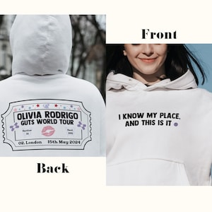 Olivia Rodrigo Guts Tour Benutzerdefiniertes Hoodie | Livie Merch | Guts Tour Merch