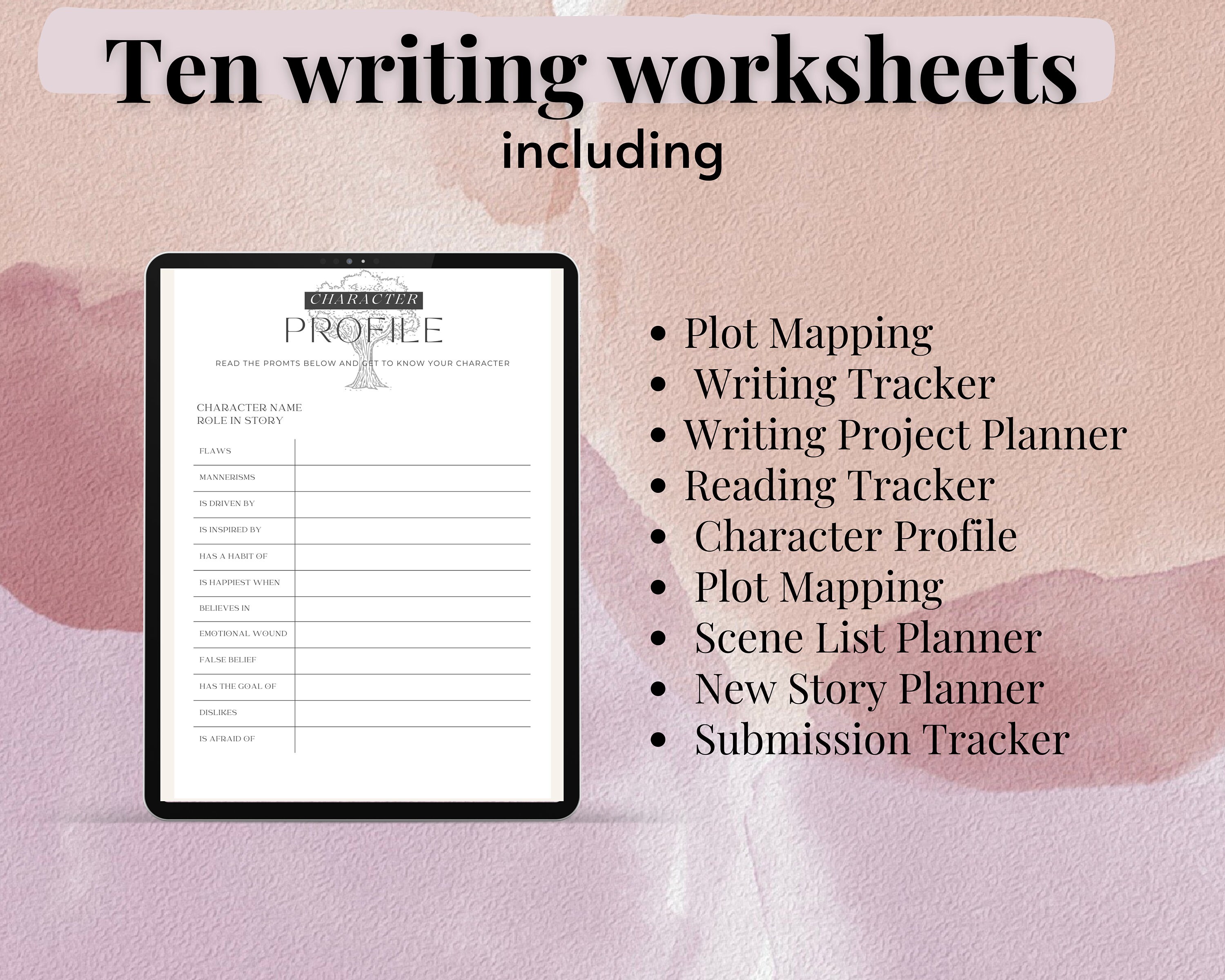 Writers Digital Printable Planner | Nanowrimo Planner | Writers ...