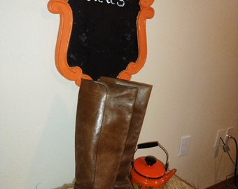 80's Nine West brown leather riding boots.....Italian made, size 8.5, iconic look!