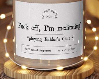 Baldurs Gate 3 Gift, Funny BG3 Candle, BG3 Gift, Scented Soy Candle, 9oz