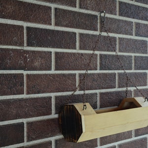 Blumentopf aus Holz, rustikaler Blumentopf, hängender Blumentopf aus Holz, hängender Blumentopf aus Holz, Geschenk für sie