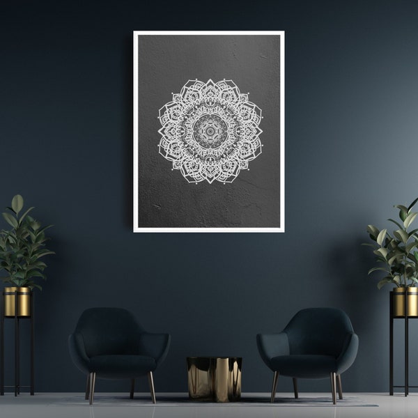 Mandala Wall Art, Mandala Wall Decor, Apartment Wall Art, Home Decor, Digital Prints