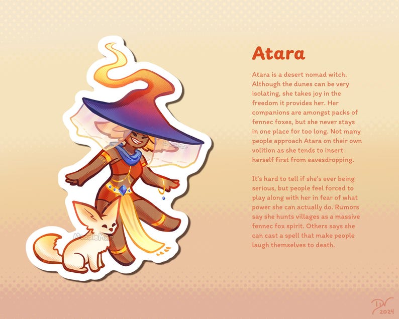 The Cute Coven || Cute Witch Characters and Familiars, Fennec Fox, Bat ...