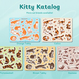 Kitty Korner Sticker Sheet: Calico Cat Stickers for Stationery Decor - Etsy