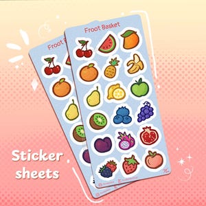 Froot Basket: Fruit Sticker Sheet For Stationery