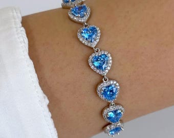 Blue Heart Adjustable Bracelet | Something Blue