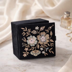 Velvet Floral keepsake Jewelry Box