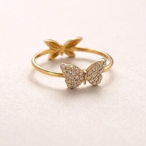 Bague papillon en or