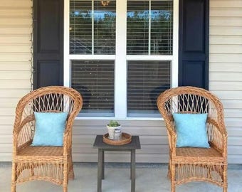 Outdoor Wicker Furniture, Handmade Wicker Armchairs, Boho Porch Seating, Wicker Patio Chair, Rustic Balcony Furniture, Lounge Chair