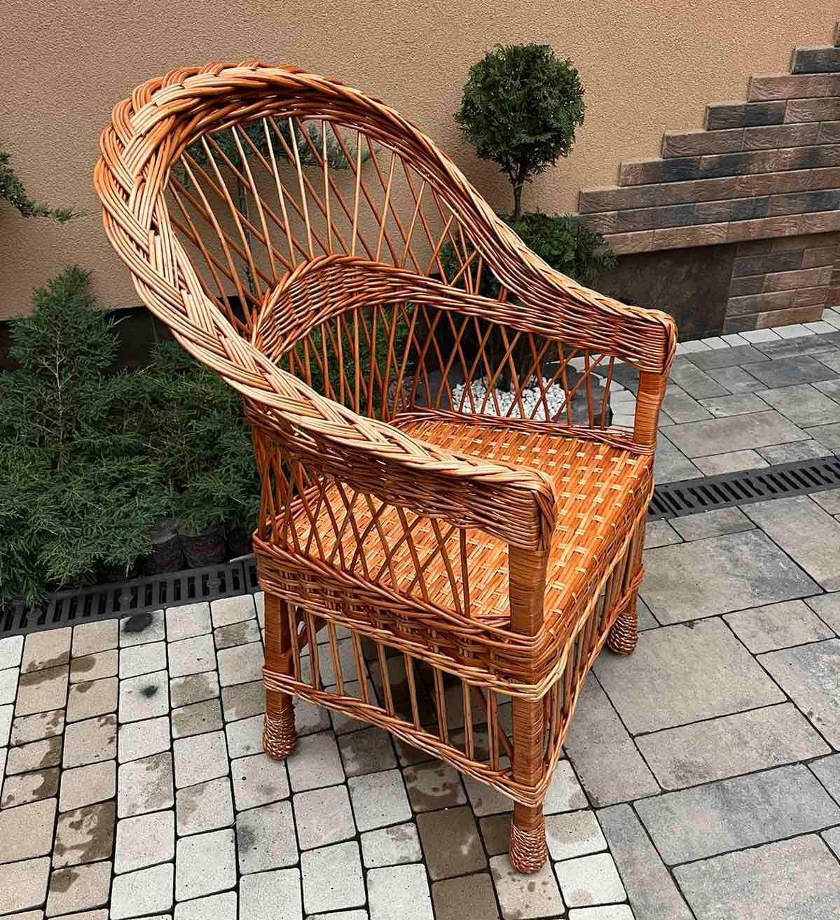 Wicker Outdoor Chair Rattan Patio Chairs Wicker Vine Armchair for Garden Stylish Wicker Garden Chair Wicker Outdoor Furniture Etsy