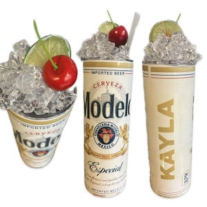 20oz Custom Modelo Tumbler with decorative lid