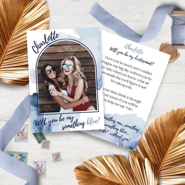 Something Blue Crew Proposal | Will You Be My Something Blue Card | Blue Crew Invitation Digital Template | Bridesmaid Proposal | BLUE01