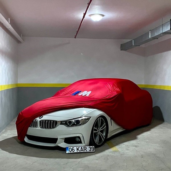 Housse de protection intérieure et garage pour voiture en tissu BMW Toutes les voitures BMW avec logo BMW et M Accessoires de protection anti-poussière