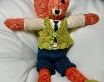 Hand knitted squirrel