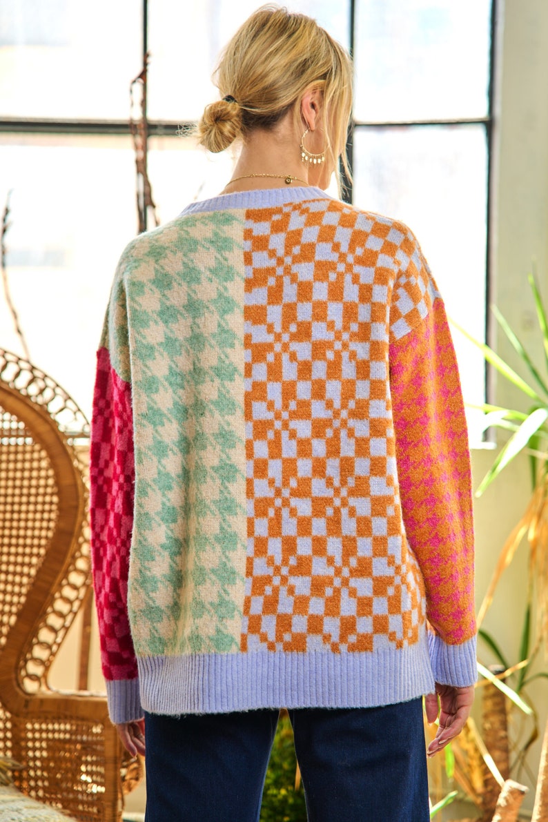 Patchwork Oversized Sweater image 5