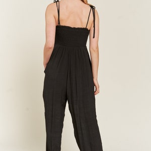 Smocked Tie Strap Jumpsuit image 3