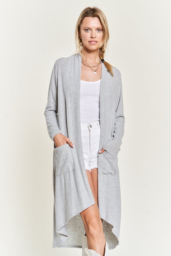 Asymmetrical Knit Cardigan - 3 colors