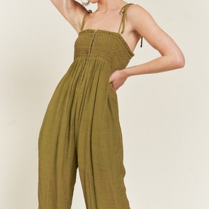 Smocked Tie Strap Jumpsuit image 8