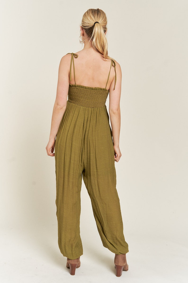 Smocked Tie Strap Jumpsuit image 10