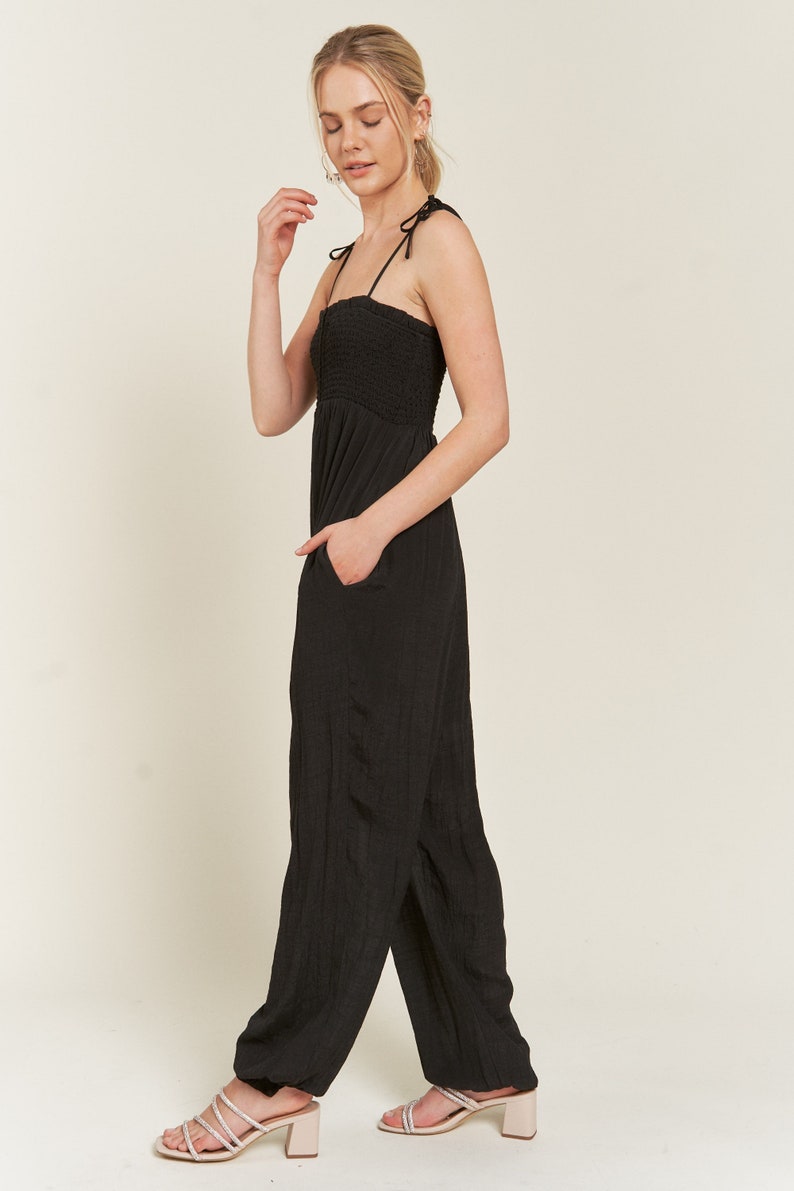 Smocked Tie Strap Jumpsuit image 5